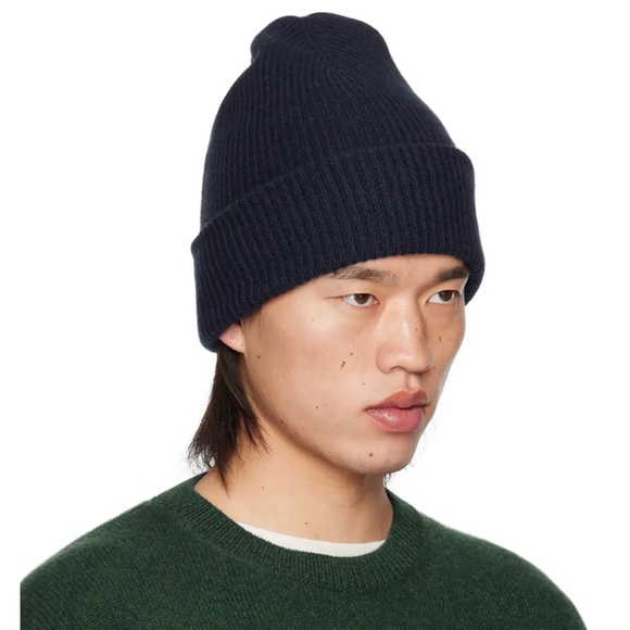 THE ELDER STATESMAN Parker Ribbed Cashmere Beanie - Picture 2 of 3